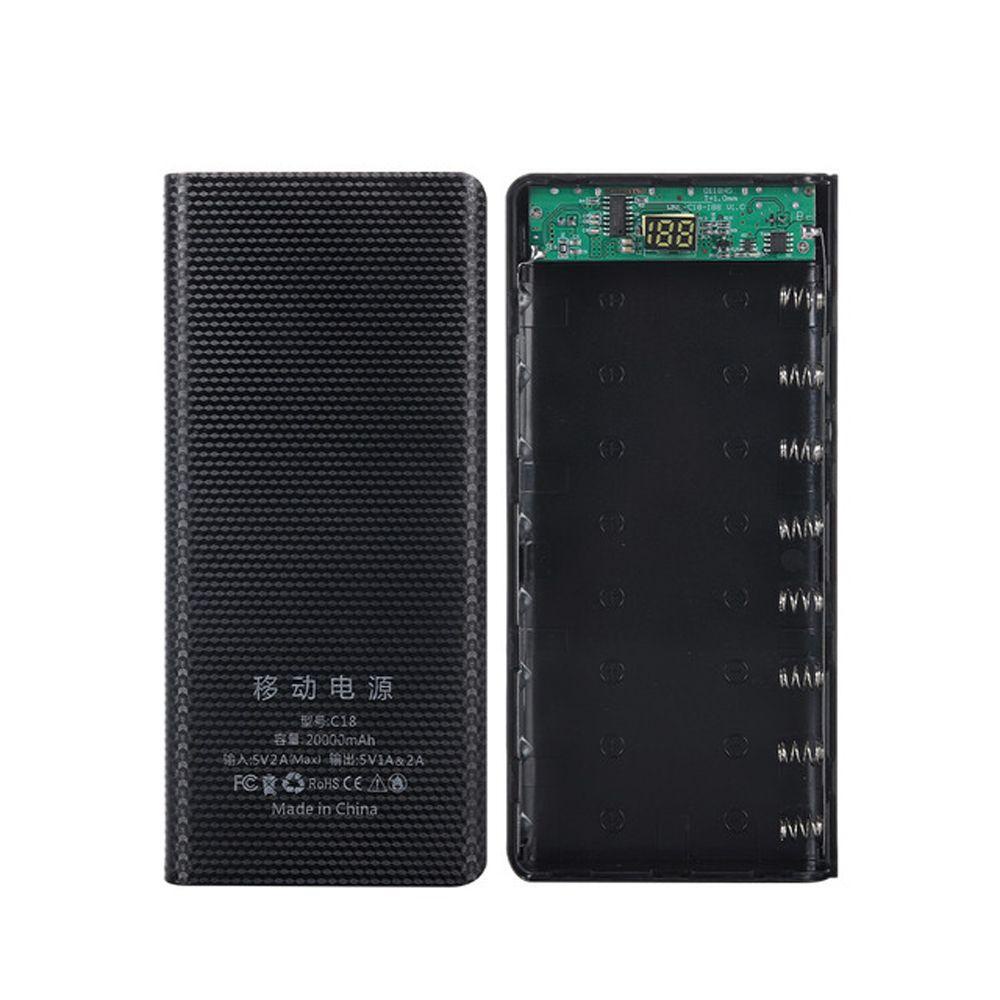 Hộp Đựng Pin Sạc Dự Phòng Hai Cổng usb type c diy 8 X 18650 Ốp