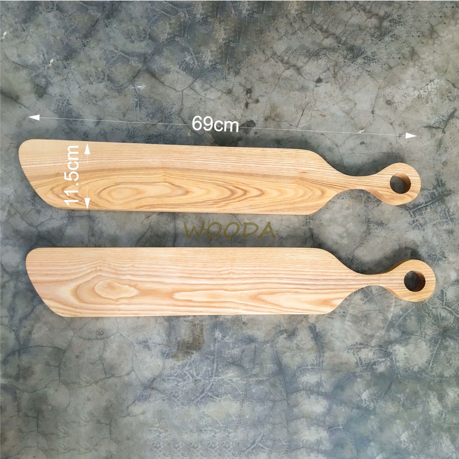 Thớt gỗ dài 69cm gỗ Ash nguyên khối, thớt gỗ decor