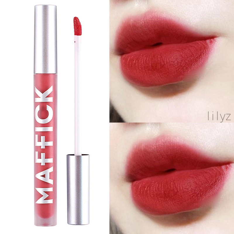 [Ready stock]MAFFICK Matte Velvet Air Lip Glaze Moisturizing Nourish Dating Lasting Makeup Lip Gloss Non-stick Cup Lip Tint