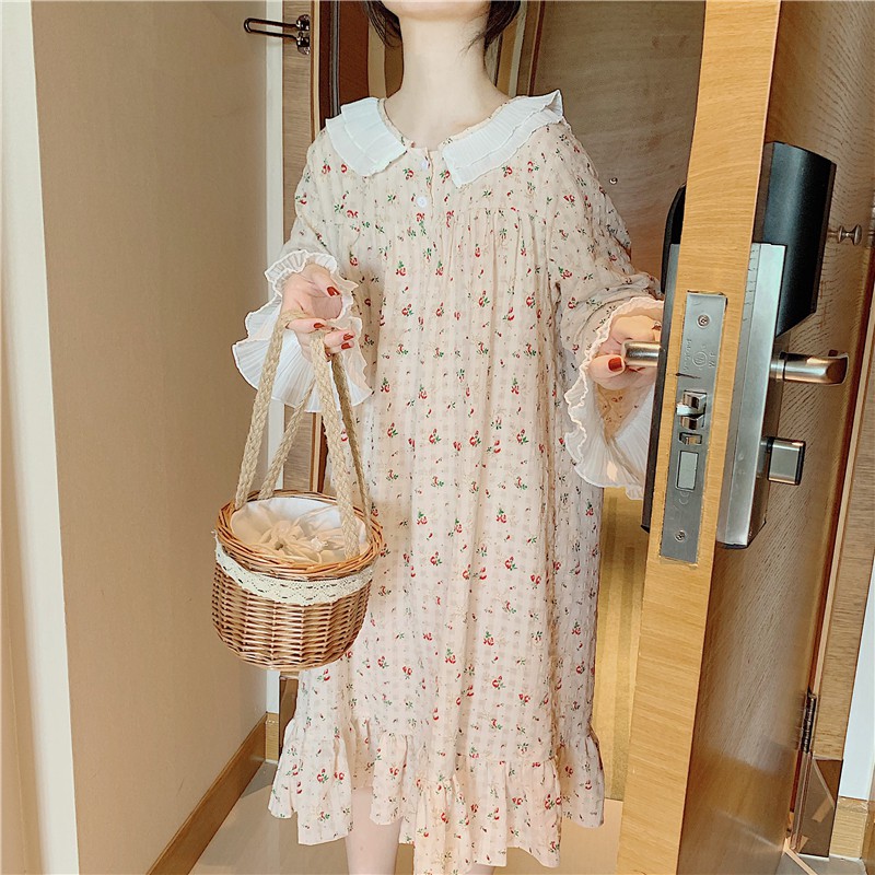[ORDER] Đầm ngủ hoa nhí mẹ bầu vintage phong cách Nhật Bản mộng mơ