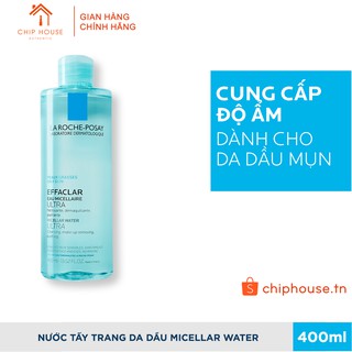 Nước làm sạch sâu tẩy trang cho da dầu nhạy cảm La Roche-Posay Micellar Water Ultra 400ml
