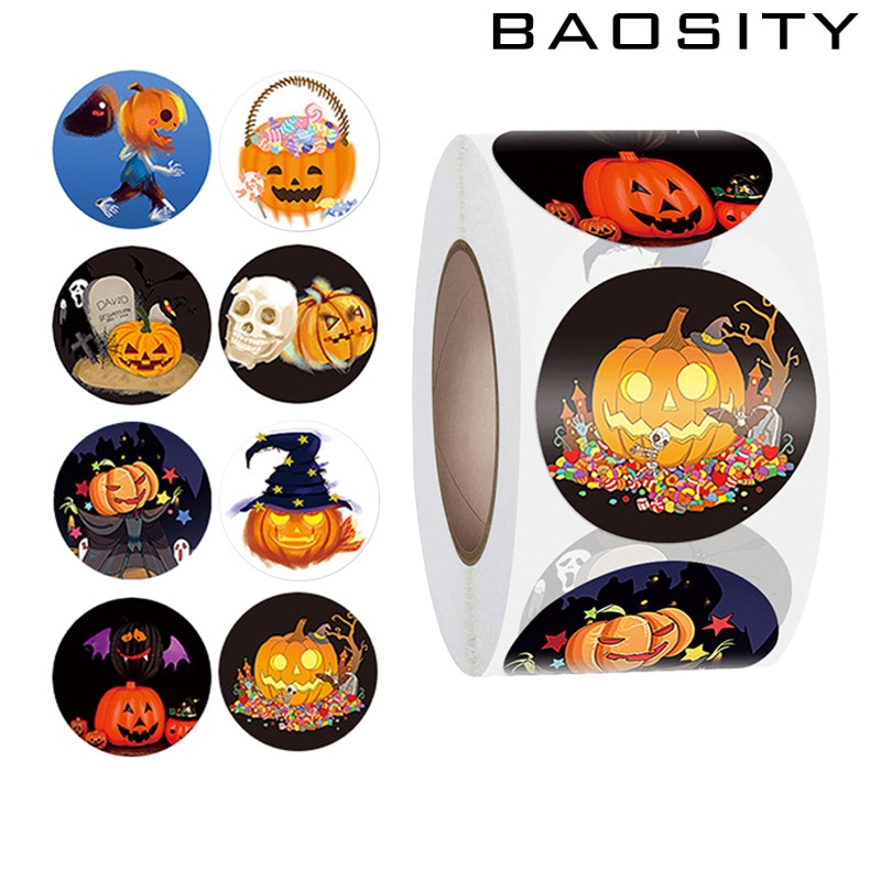 Set 500 Miếng Dán Trang Trí Sổ Lưu Niệm Phong Cách Halloween Độc Đáo