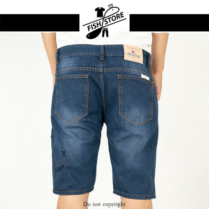Quần short jean nam ngắn cao cấp chất bò rách xước FF57C