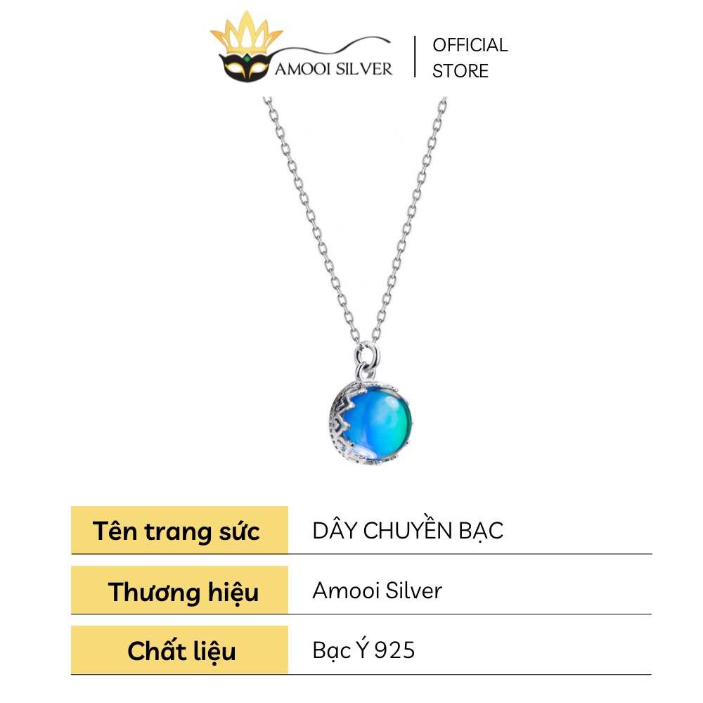 Dây chuyền bạc S925 topaz - Amooi Silver AD148