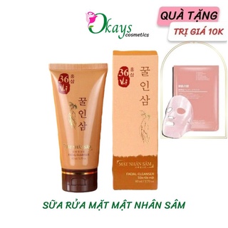Sữa rửa mặt mật nhân sâm 36 vị OK181 làm sạch bụi bẩn, dưỡng da trắng sáng 80ml- Okays