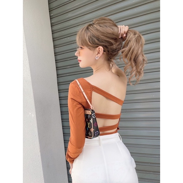 Áo Hở Lưng Lệch Vai