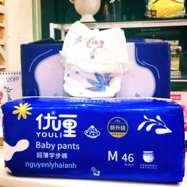 Tã Bỉm ( Dán - Quần ) YOULI BABY PANTS Đủ Size (S56/M48/M44/L42/L42/XL40/XXL36) ( SIÊU GIÁ RẺ )