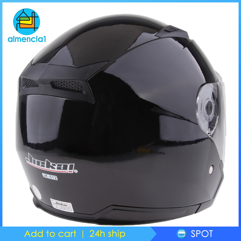 [ALMENCLA1]Motorcycle 3/4 Open Face Helmet with Full Face Shield Visor