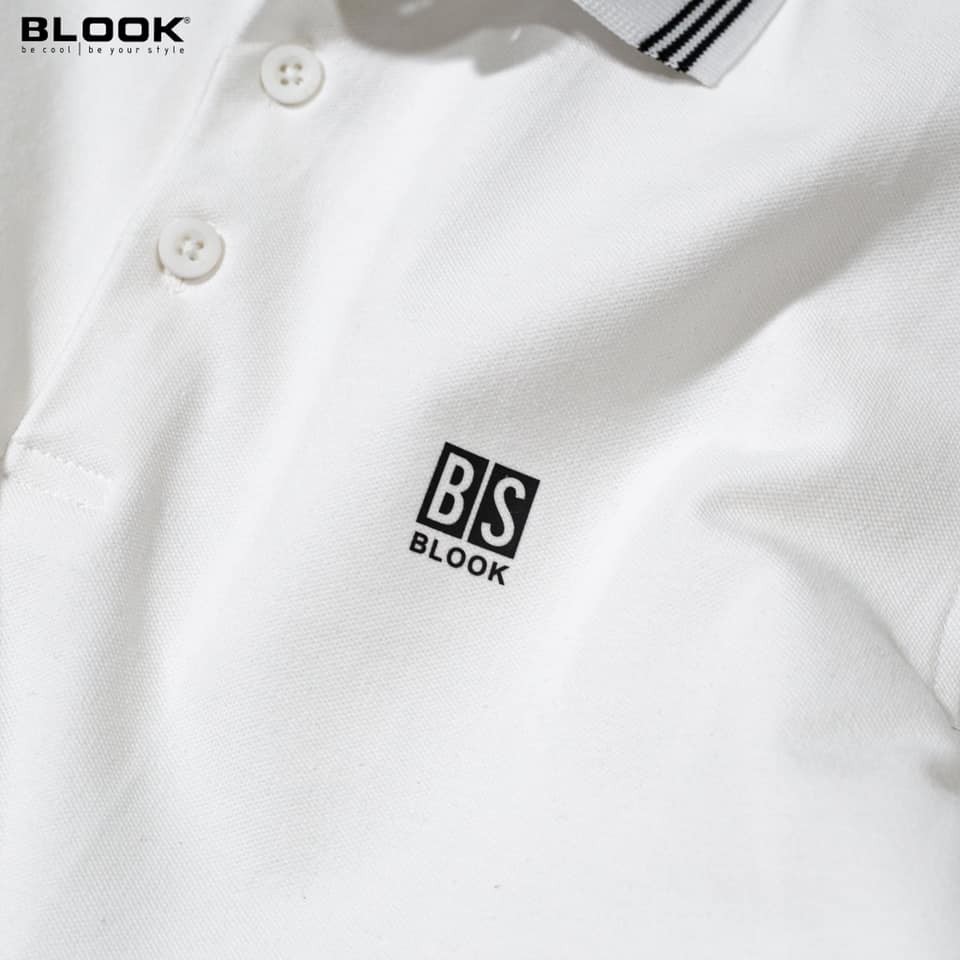 Áo Polo Slimfit BLOOK Vải thun cá sấu cotto co giãn 2 màu Trắng và Đen 33372 ( HÌNH THẬT ) | BigBuy360 - bigbuy360.vn