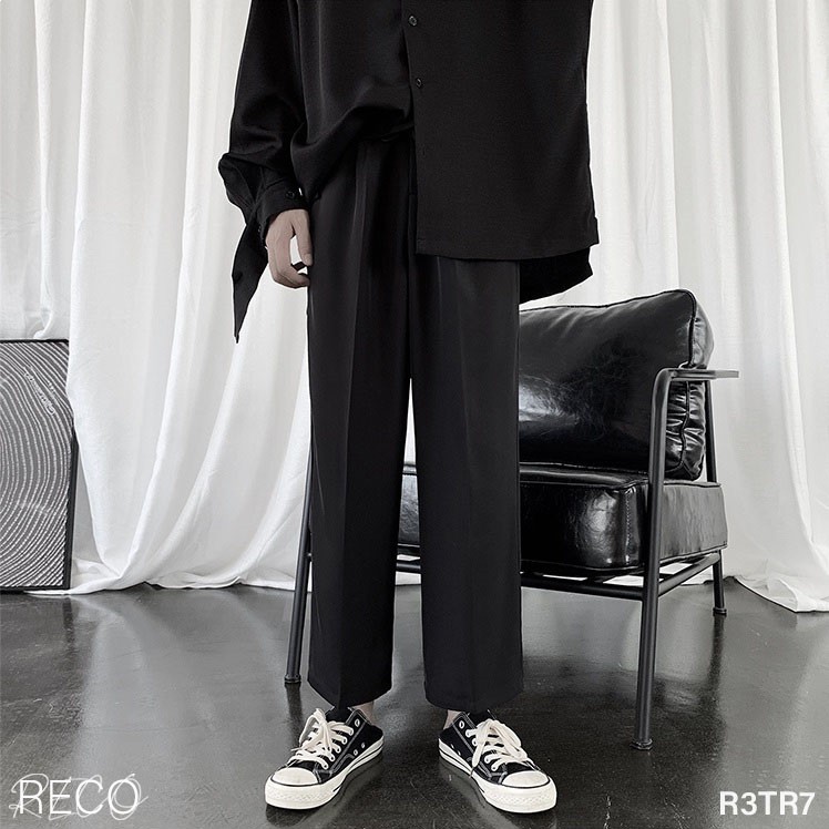 Quần vải nam nữ Hàn Quốc cao cấp dáng rộng Trousers Loose R3TR7