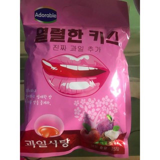 Combo 3 Gói Kẹo Dẻo Trái Cây Đôi Môi Adorable Hàn Quốc