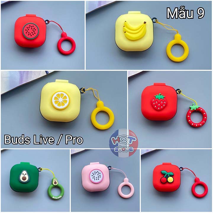 Ốp silicon case chống sốc hình trái cây cho tai nghe Galaxy Buds 2 Pro / Buds Live / Buds Pro / Buds 2