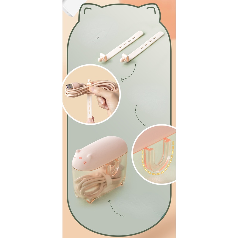 Hộp Đựng Dây Cáp Sạc / Thẻ Nguồn Để Bàn Tiện Dụng