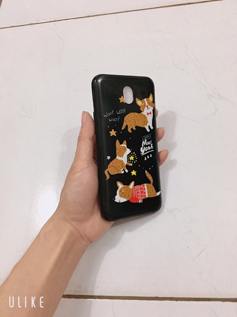 Ốp sam sung j7 pro,j7pro mèo cam nền đen