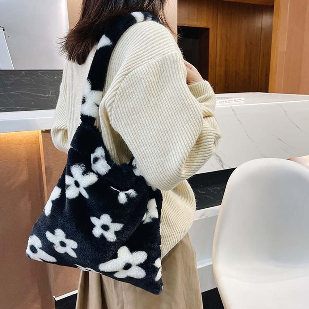 Túi xách vải lông giả nhiều màu sắc thời trang