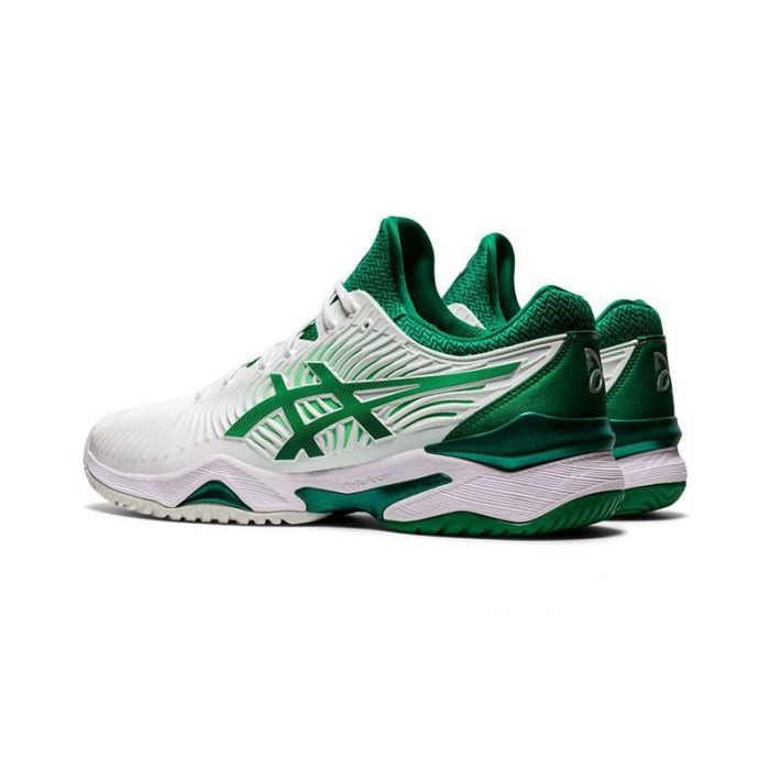 GIÀY TENNIS ASICS COURT FF 2 NOVAK WHITE /KALE 2021 (siêu hot)