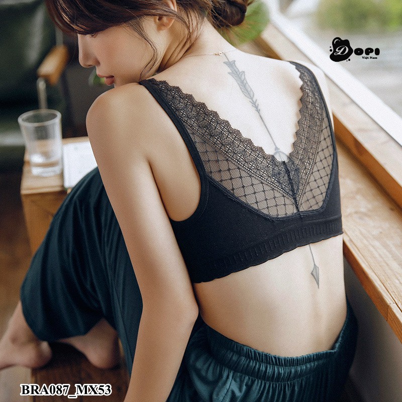 (MX53) Áo bralette áo bra lót ngực thể thao KASHALI phối ren gợi cảm