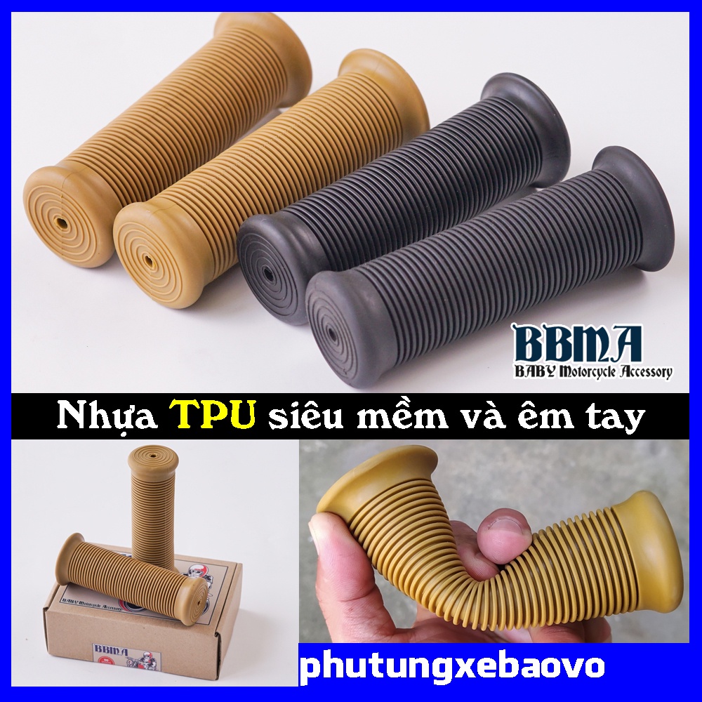 Bao tay xe máy cổ điển, classic 22mm, nhà sản xuất BBMA