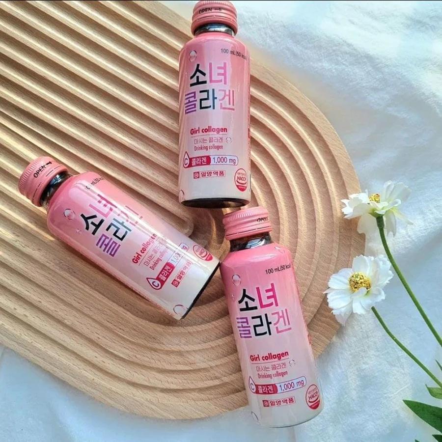 Nước Uống Bổ Sung Collagen Hàn Quốc Girl Collagen Hỗ Trợ Làm Đẹp Da Hộp 10 Chai