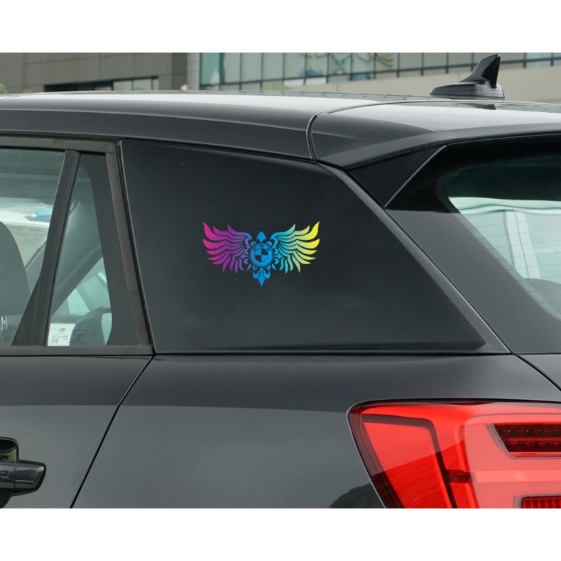 Cánh Sticker Biểu tượng BMW Laser Decal Phụ kiện xe máy Dán xe
