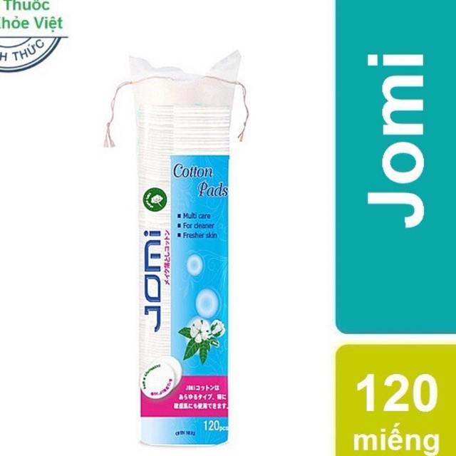 tro giaBÔNG TẨY TRANG JOMI NHẬT BẢN 120 miếng date mới