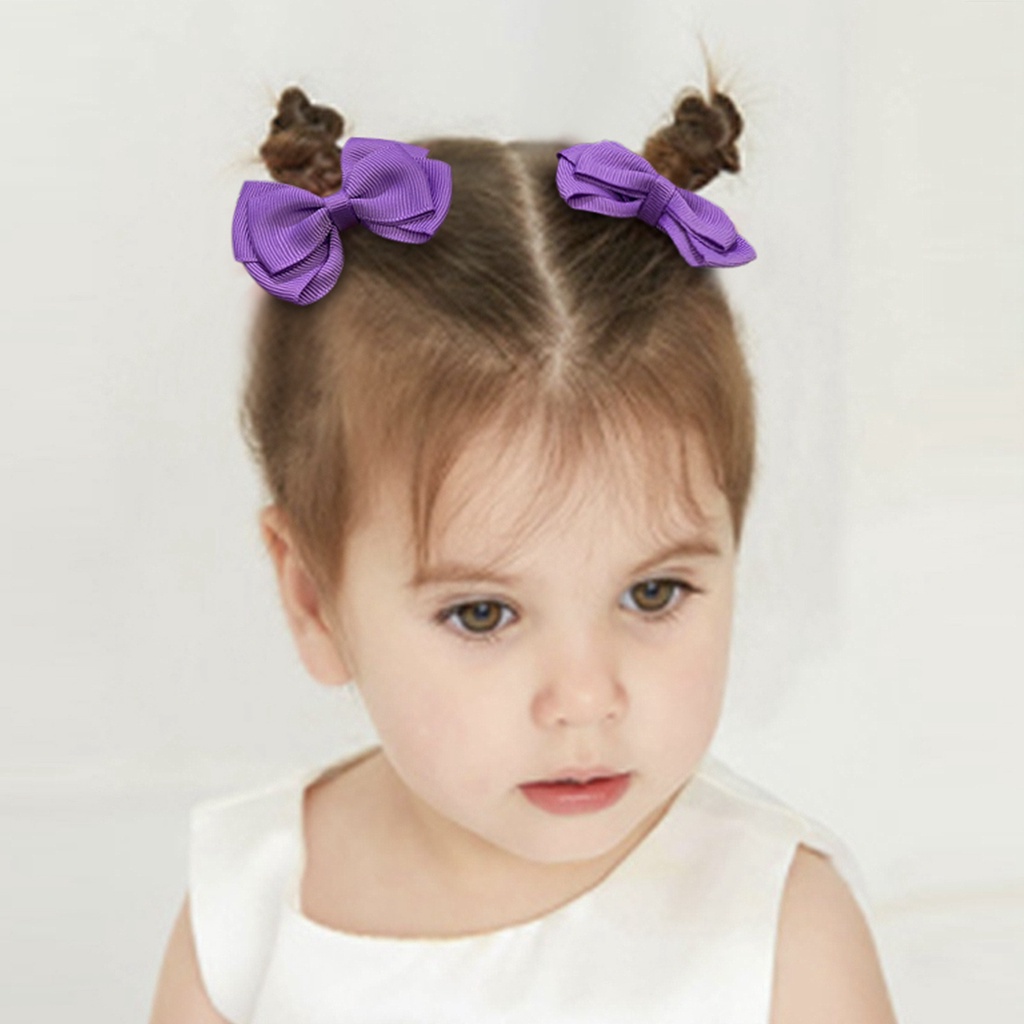 Bộ 20 kẹp tóc KIDSBOWS nơ ruy băng kiểu dáng xinh xắn dành cho bé gái 2.5&quot;