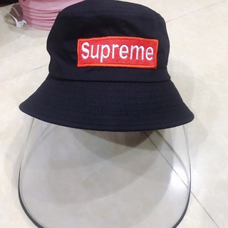 [Lẻ~Sỉ ẢNH THẬT] Nón phòng dịch 2in1: Chắn bụi, chặn giọt bắn và rất thời trang - Mẫu Superme Thêu