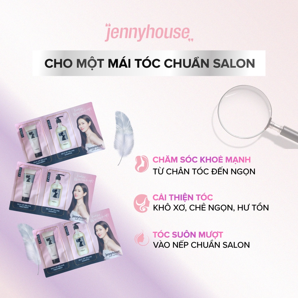 [Quà Tặng Không Bán] Mẫu Thử Dầu Gội JENNY HOUSE Self-Up Volume Shampoo 5ml, Dầu Xả Self-Up Volume Treatment 5ml