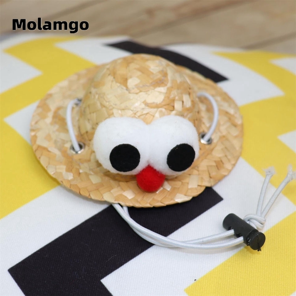 MOLAMGO  Mũ cối đan rơm xinh xắn dành cho thú cưng