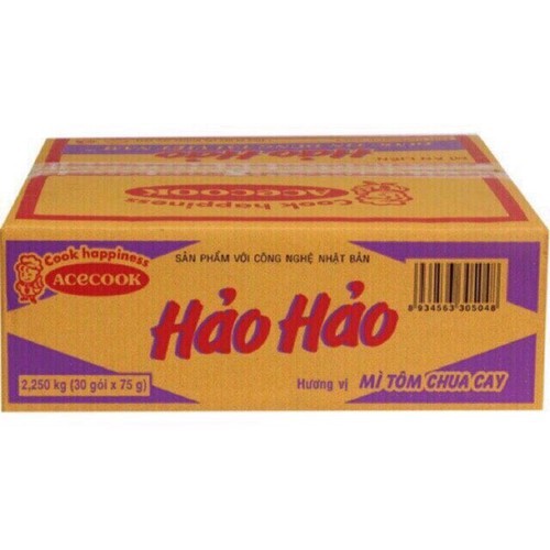 Thùng 30 gói mì Hảo Hảo Chua cay 75gX30
