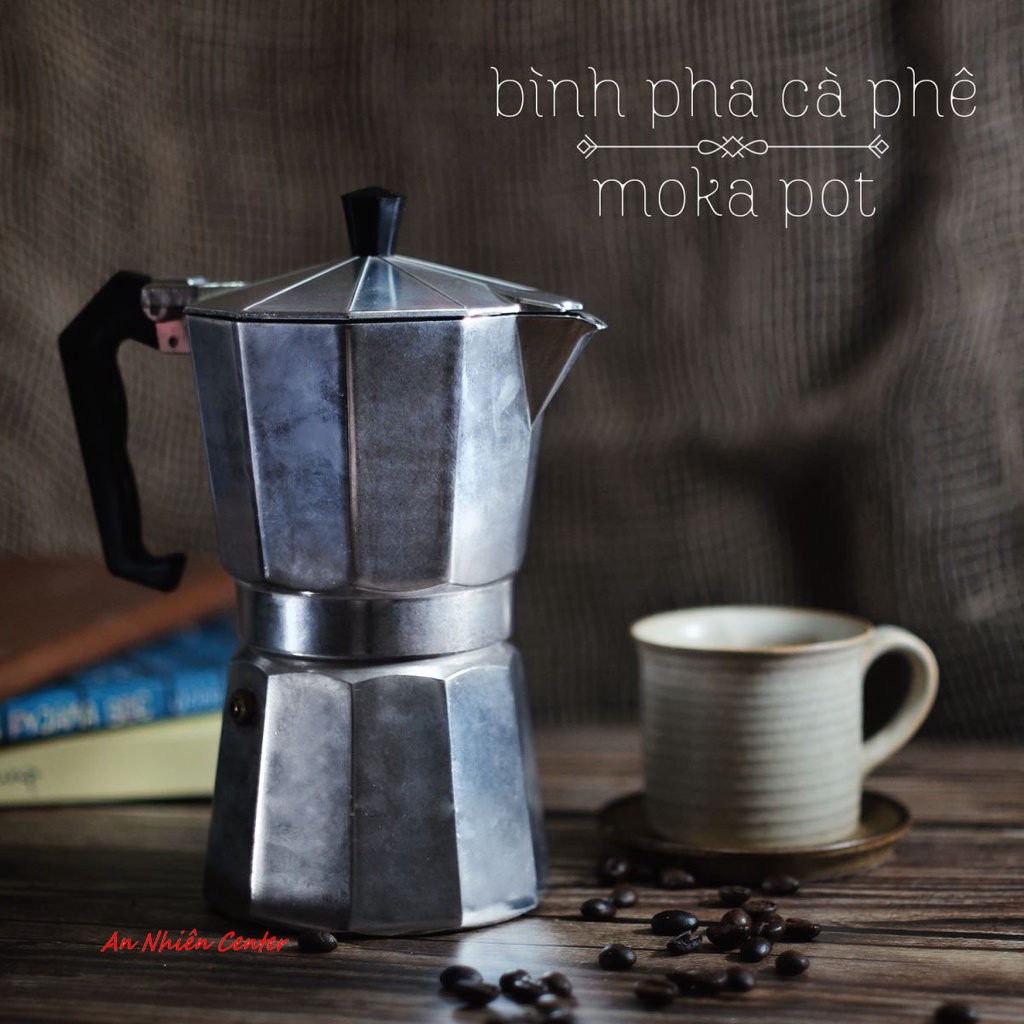 Phin Pha Cà Phê Cỡ Lớn Moka Pot 300 ml- Ấm, Bình Pha Cafe Cao Cấp, Sang Trọng