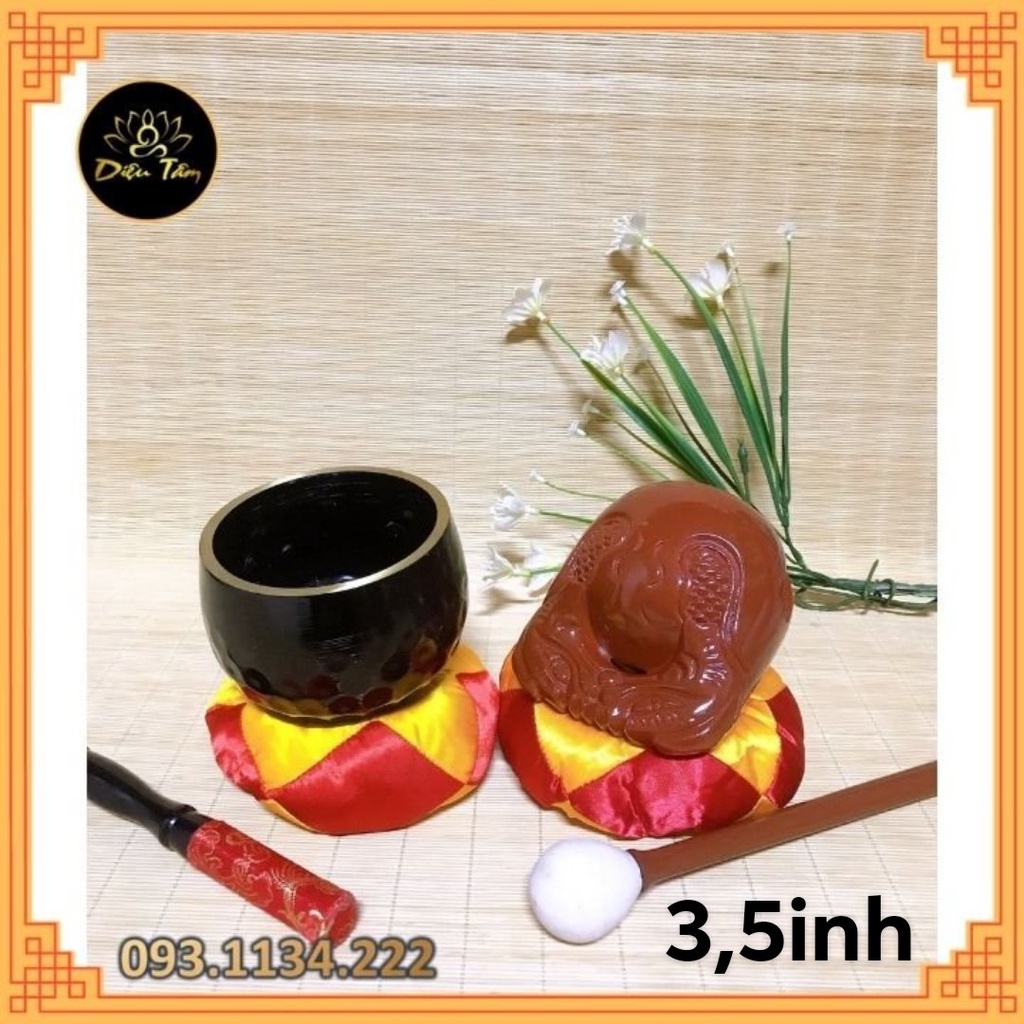 Chuông mõ tụng kinh Phật gia trì Đài Loan 3.5 inch
