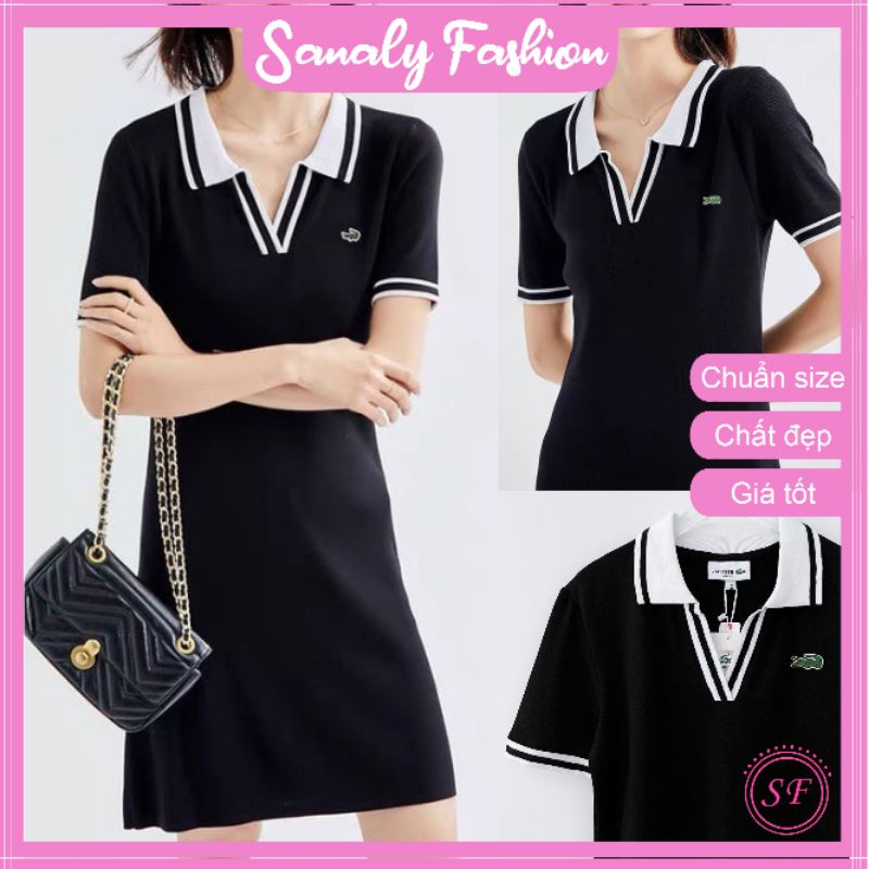 Váy polo dáng suông cổ bẻ cá sấu - Đầm công sở dạo phố