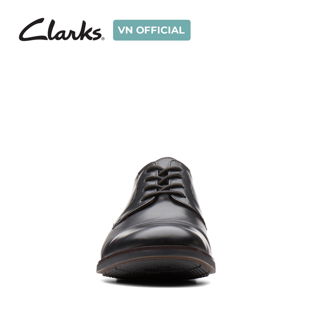 Giày buộc dây nam CLARKS Becken Cap màu đen