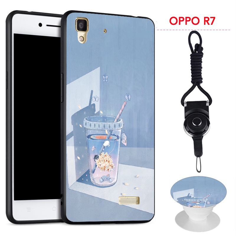 Ốp điện thoại có dây đeo đệm đỡ cho OPPO R7/R7 LITE