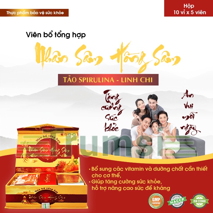 Viên Uống Bổ Sung Vitamin Giúp Tăng Cường Sức Khỏe Nâng Cao Sức Đề Kháng Hiệu Quả Nhân Sâm Hồng Sâm Vạn Tam Chính Hãng