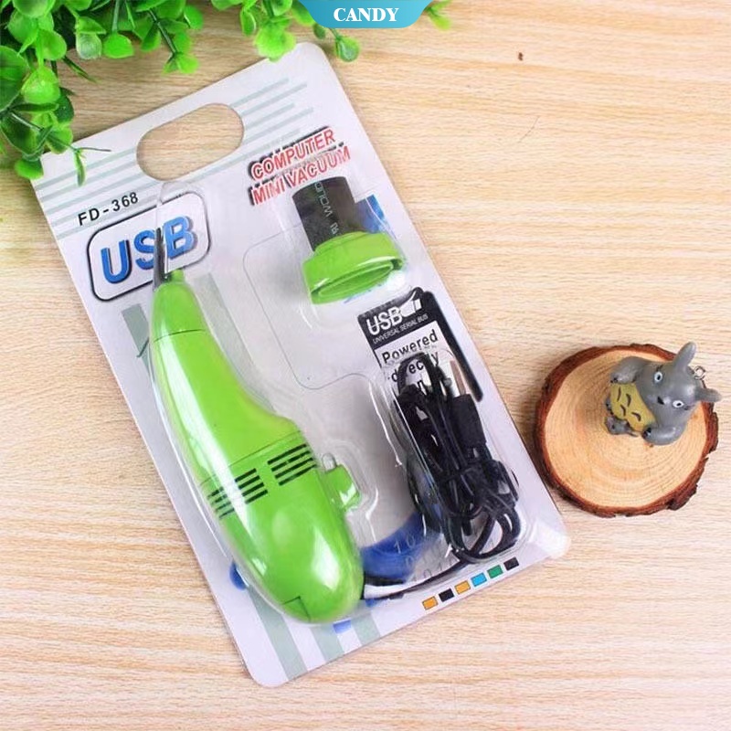 Máy hút bụi mini có cọ quét dùng vệ sinh máy tính bàn phím phòng làm việc và xe hơi