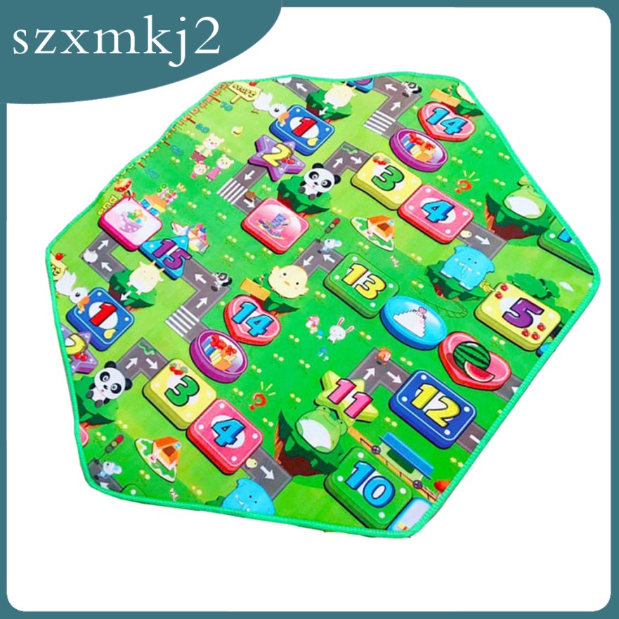 [szxmkj2] Thảm Lục Giác Hai Mặt Dễ Thương Cho Bé Chơi
