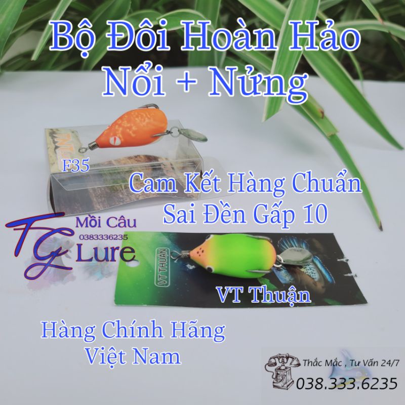 Bộ Đôi Nhái Hơi Hoàn Hảo Nổi + Lửng ( F35 + Nhái VT Thuận )