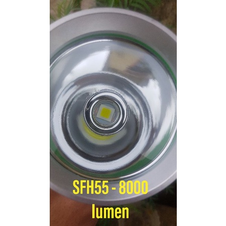 Đèn pin mod led SFH55 sáng mạnh pin lâu tầm xa 850m quang thông 8000 lumen
