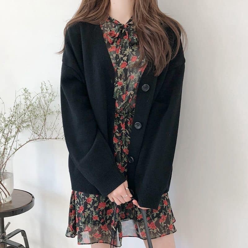 Áo cardigan len mỏng thu đông 2022 ulzzang vintage