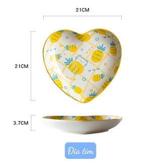 Bát đĩa sứ đẹp cute, bát đĩa dứa
