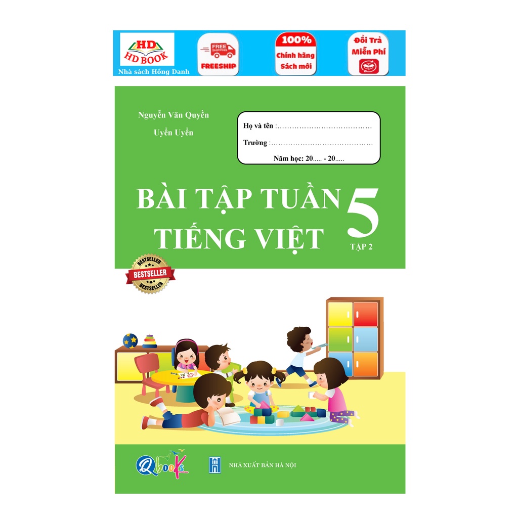 Sách - Combo 4 quyển bài tập tuần và đề kiểm tra toán và tiếng việt lớp 5 học kỳ 2