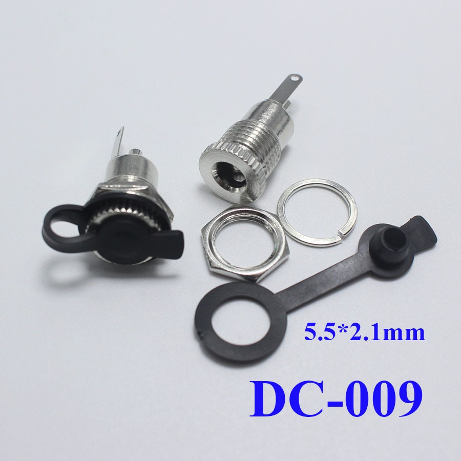 Jack nguồn DC-099 5.5X2.1mm - có Nắp Cao su chống nước