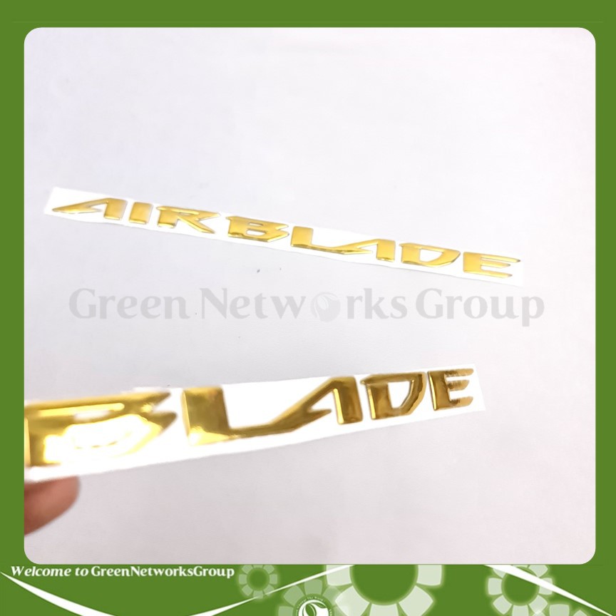 Tem chữ nổi xe Air Blade mạ xi niken Greennetworks