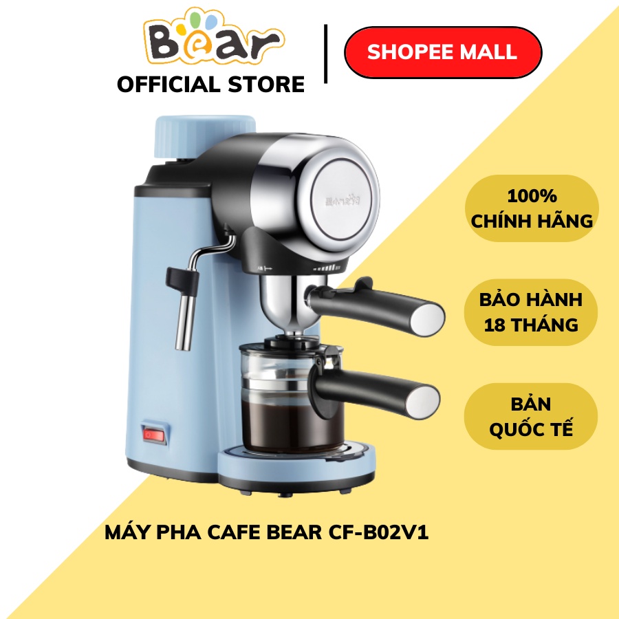 Máy pha cà phê Espresso Bear CF-B20V1/KFJ-A02N1, tự động kích thước nhỏ gọn thanh lịch nhiều tính năng, BH 12 tháng