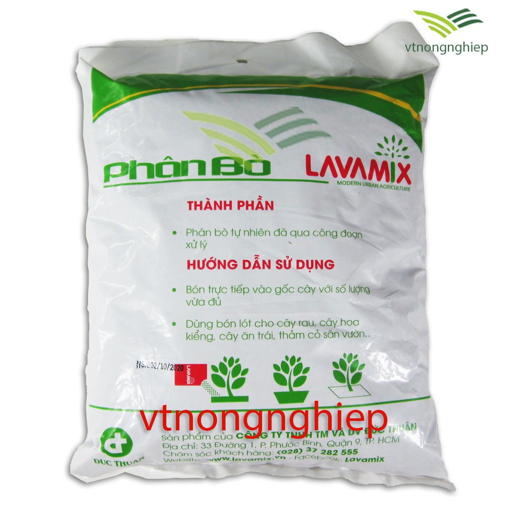 Phân bò tự nhiên Lavamix đã qua xử lý - 3dm³, phân bón dùng cho các loại hoa, hoa hồng, rau sạch, cây cảnh.