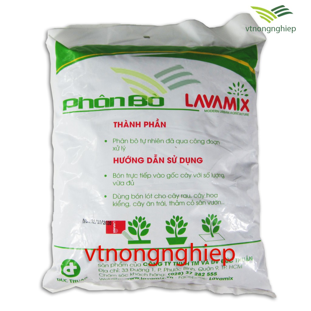 Phân bò tự nhiên Lavamix đã qua xử lý - 30dm³, phân bón dùng cho các loại hoa, hoa hồng, rau sạch, cây cảnh.