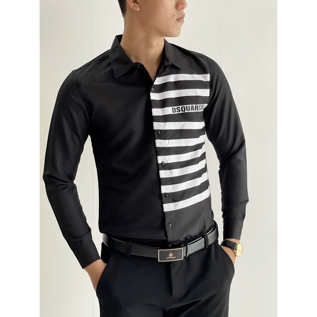 Áo Sơ Mi Dài Tay Cặp Đôi Nam- Nữ Thêu Tháp Eiffel | BigBuy360 - bigbuy360.vn