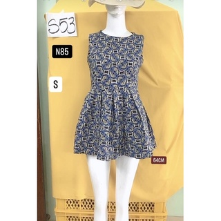Đầm hoạ tiết xoè xinh size S.S53